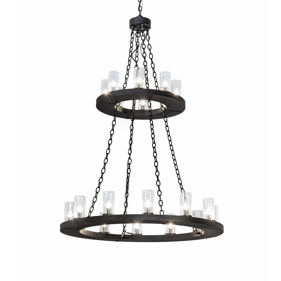 2nd Ave Lighting Chandeliers Blackwash / Clear Frosted / Glass Loxley Chandelier By 2nd Ave Lighting 221633