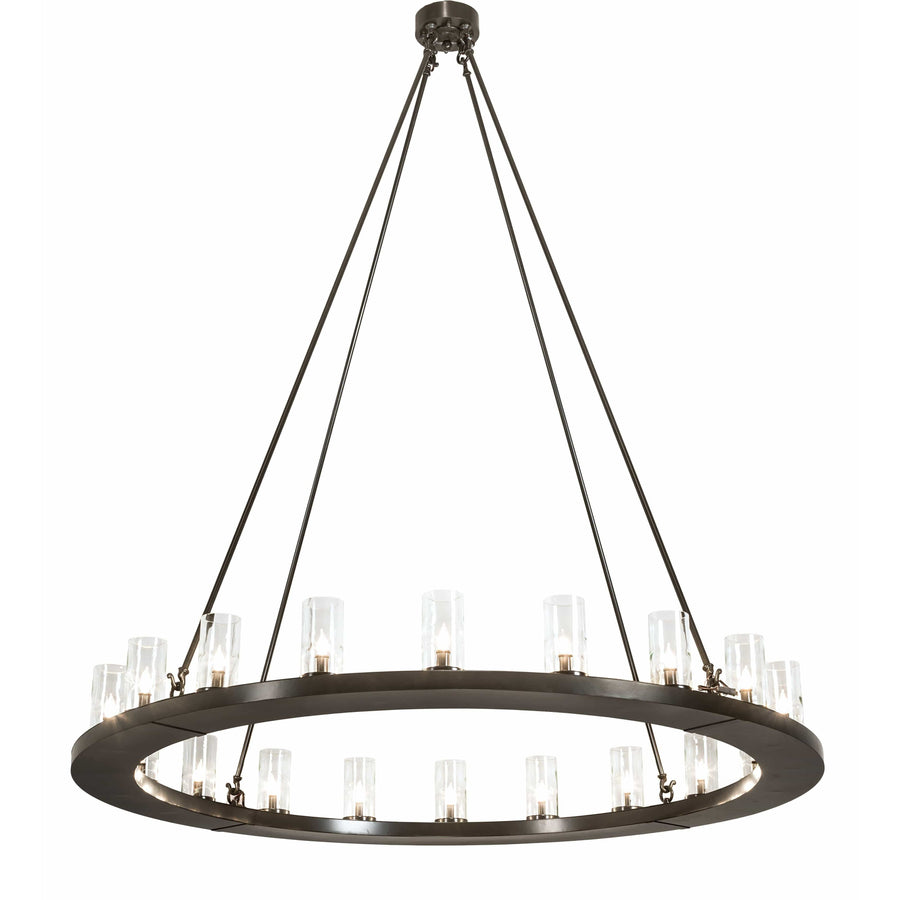 2nd Ave Lighting Chandeliers Timeless Bronze / Clear Glass / Glass Loxley Chandelier By 2nd Ave Lighting 222369