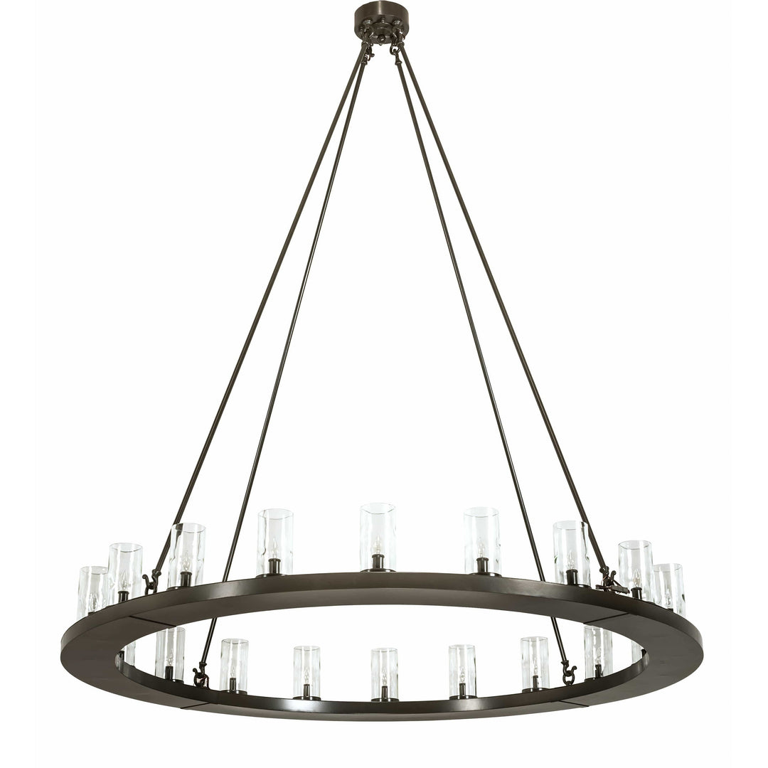 2nd Ave Lighting Chandeliers Timeless Bronze / Clear Glass / Glass Loxley Chandelier By 2nd Ave Lighting 222369