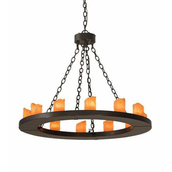 2nd Ave Lighting Chandeliers Timeless Bronze / Amber Faux Candles / Polyresin Loxley Chandelier By 2nd Ave Lighting 69638
