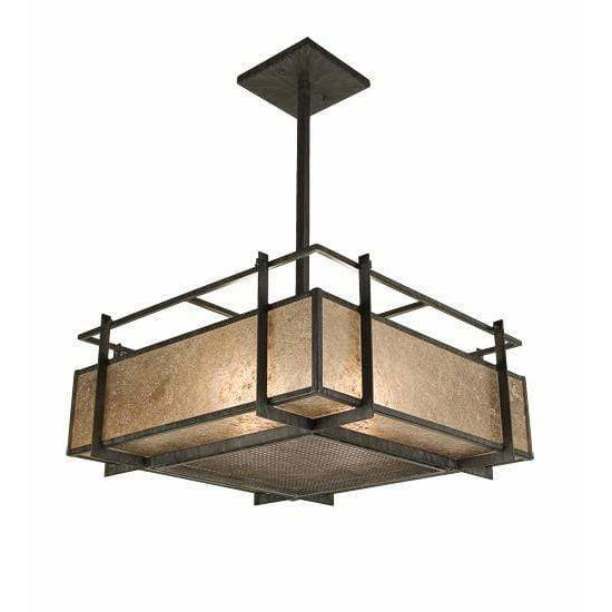 2nd Ave Lighting Pendants English Bronze / Silver Mica Marduk Pendant By 2nd Ave Lighting 120375