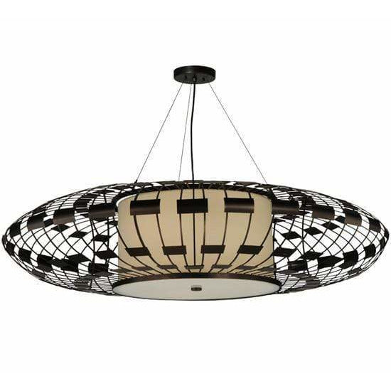 2nd Ave Lighting Pendants #54 Natural Fabric Shade / Glass Fabric Idalight Margo Pendant By 2nd Ave Lighting 134843