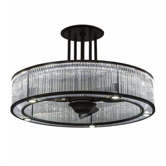 2nd Ave Lighting Chandel-Air Oil Rubbed Bronze / Glass Fabric Idalight Marquee Chandel-Air By 2nd Ave Lighting 165931