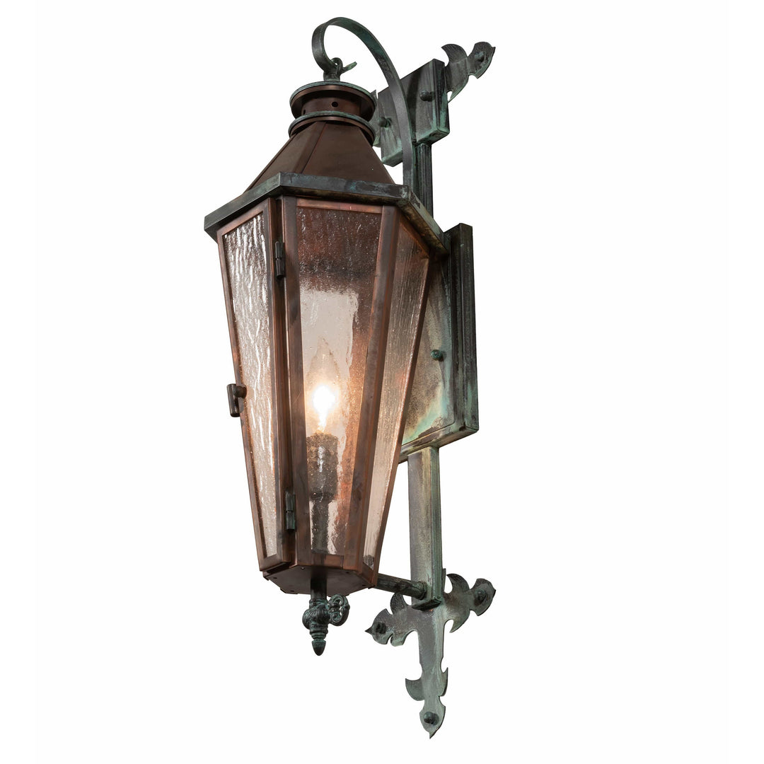 2nd Ave Lighting One Light Vintage Copper And Craftsman Verdi / Clear Seedy Glass / Glass Millesime One Light By 2nd Ave Lighting 217967