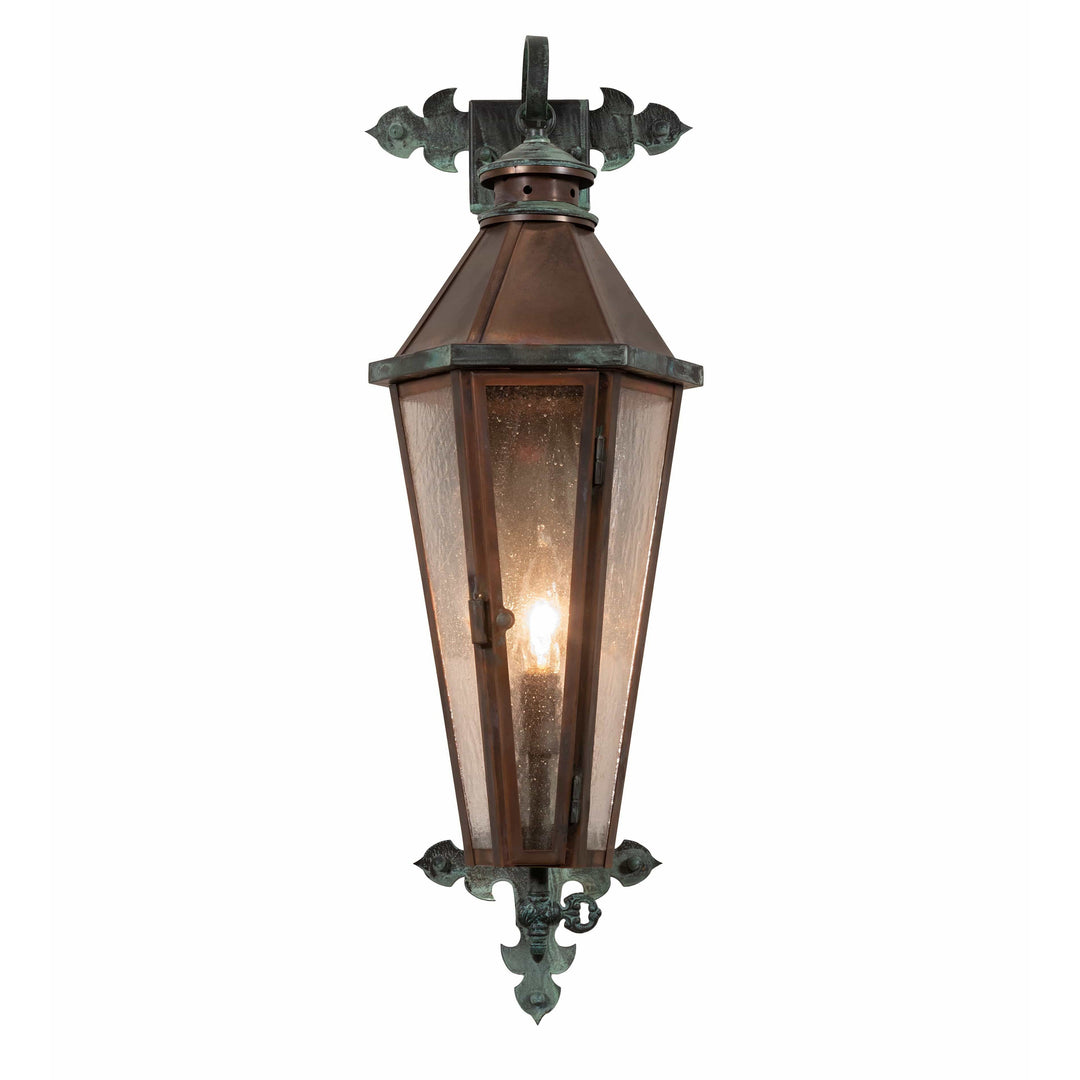 2nd Ave Lighting One Light Vintage Copper And Craftsman Verdi / Clear Seedy Glass / Glass Millesime One Light By 2nd Ave Lighting 217967
