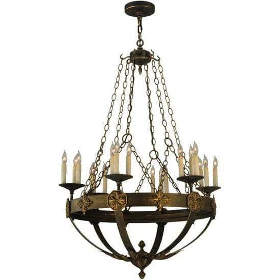 2nd Ave Lighting Chandeliers 320u Florentine Gold (131732) / White Candle Covers / Glass Fabric Idalight Neapolis Chandelier By 2nd Ave Lighting 128478