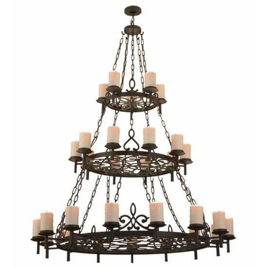 2nd Ave Lighting Chandeliers Oil Rubbed Bronze / Faux Beeswax / Glass Fabric Idalight Newcastle Chandelier By 2nd Ave Lighting 158764