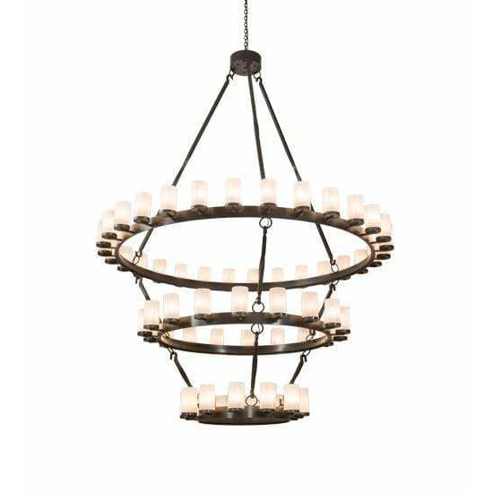 2nd Ave Lighting Chandeliers Timeless Bronze / White Faux Alabaster Noziroh Ring Chandelier By 2nd Ave Lighting 197921