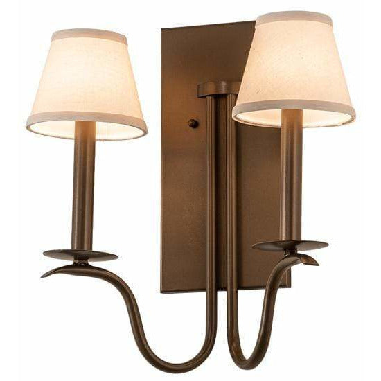 2nd Ave Lighting Two Lights Brown Metallic / Off White Textrene / Fabric Octavia Two Light By 2nd Ave Lighting 202978