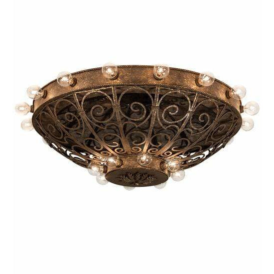 2nd Ave Lighting Flush Mounts Pompeii Gold / Antique Bronze Mirror / Acrylic Osteria Flush Mount By 2nd Ave Lighting 215278