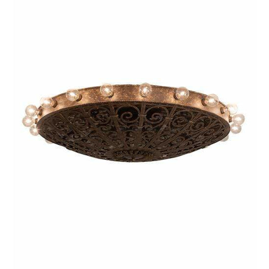 2nd Ave Lighting Flush Mounts Pompeii Gold / Antique Bronze Mirror / Acrylic Osteria Flush Mount By 2nd Ave Lighting 215280