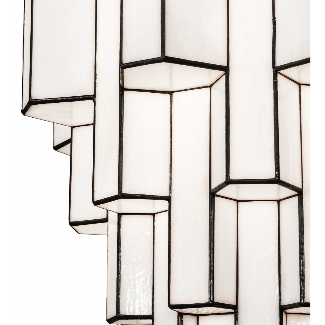 2nd Ave Lighting Pendants Blackened Brass / White Art Glass / Glass Paramount Pendant By 2nd Ave Lighting 219606
