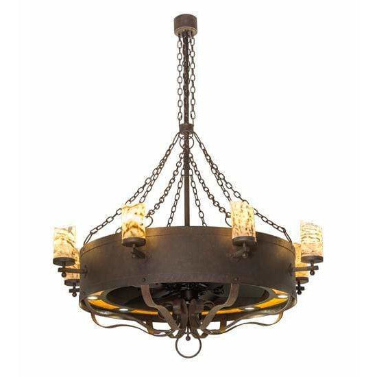 2nd Ave Lighting Chandel-Air Rusty Nail / Amber Mica / Glass Fabric Idalight Parnella Chandel-Air By 2nd Ave Lighting 185627