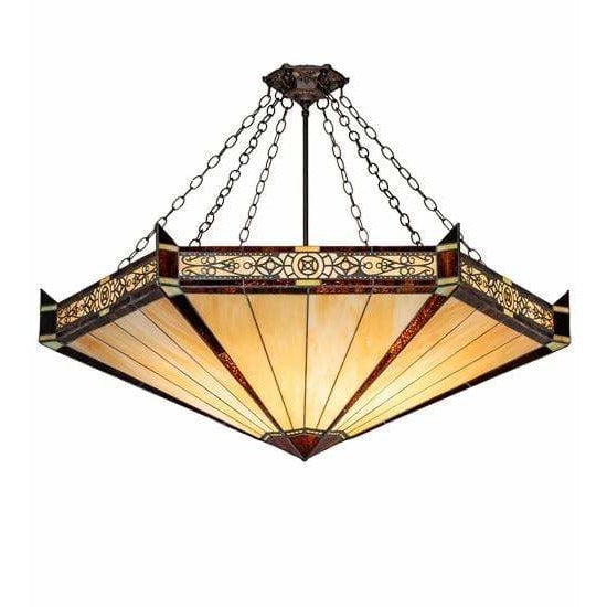 2nd Ave Lighting Inverted Pendants Mahogany Bronze / Stained Glass / Glass Peaches Inverted Pendant By 2nd Ave Lighting 216503