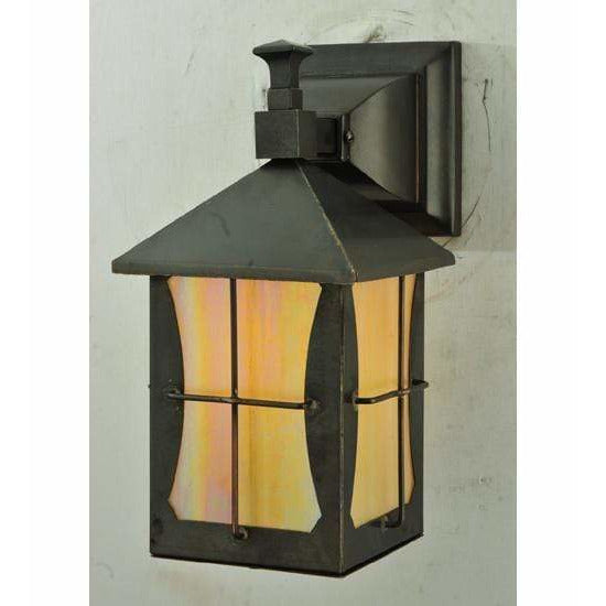 2nd Ave Lighting One Light Craftsman Brown / Beige Iridescent / Glass Pelham Manor One Light By 2nd Ave Lighting 109263