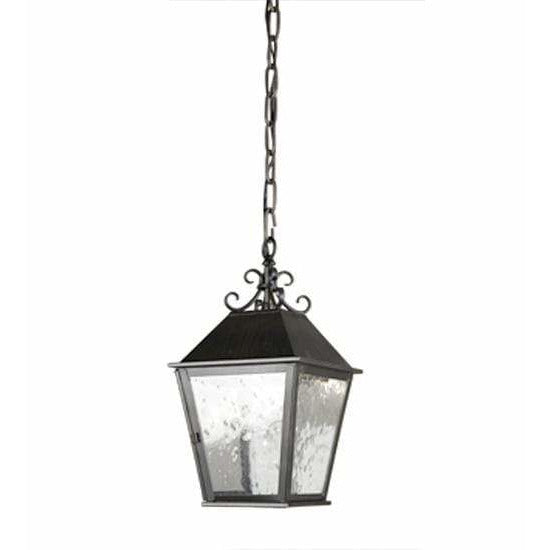 2nd Ave Lighting Pendants Blackwash / Clear Seeded Art Glass Pendant By 2nd Ave Lighting 121022