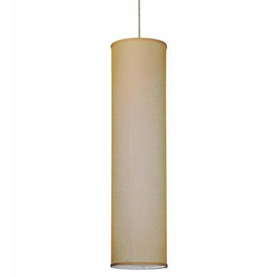 2nd Ave Lighting Pendants Satin Aluminum / Honey Bombay Textrene / Glass Fabric Idalight Pendant By 2nd Ave Lighting 144970