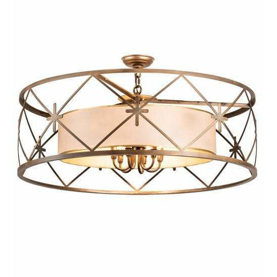 2nd Ave Lighting Pendants Antique Copper / Gold Organza / Textrene Penelope Pendant By 2nd Ave Lighting 201258