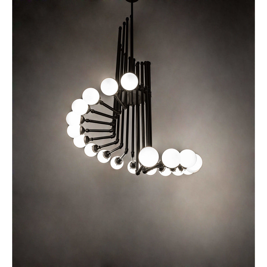2nd Ave Lighting Chandeliers Oil Rubbed Bronze / White Glass / Glass PipeDream Chandelier By 2nd Ave Lighting 227020