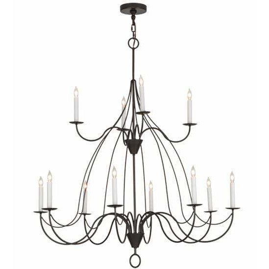 2nd Ave Lighting Chandeliers Timeless Bronze / White / Glass Fabric Idalight Polonaise Chandelier By 2nd Ave Lighting 154070