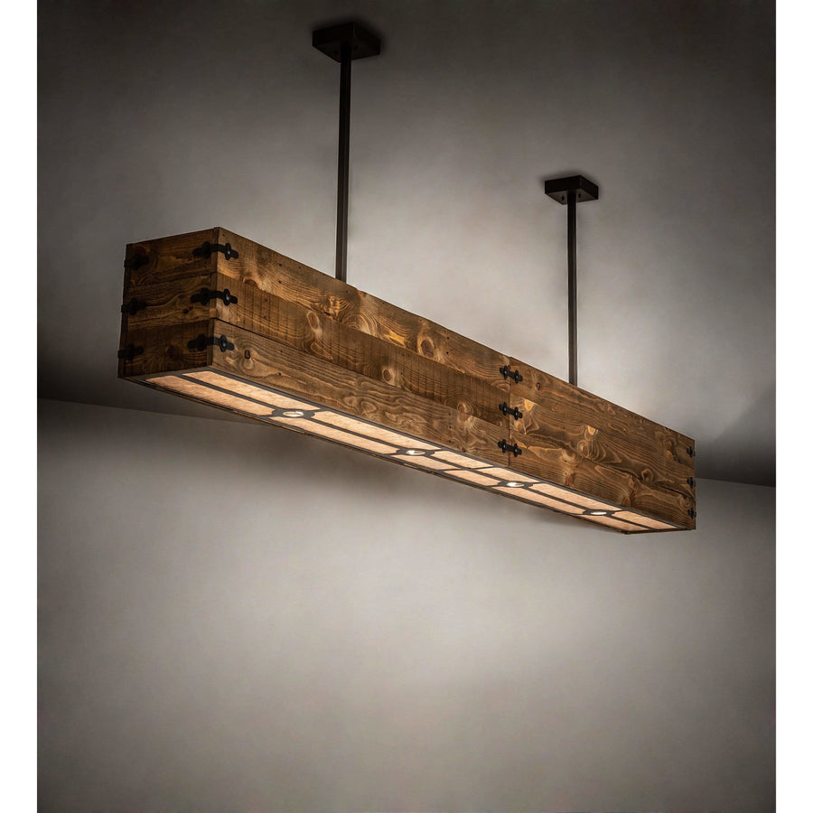 2nd Ave Lighting Pendants Oil Rubbed Bronze / Silver Mica / Mica/Wood Reclamare Pendant By 2nd Ave Lighting 223626