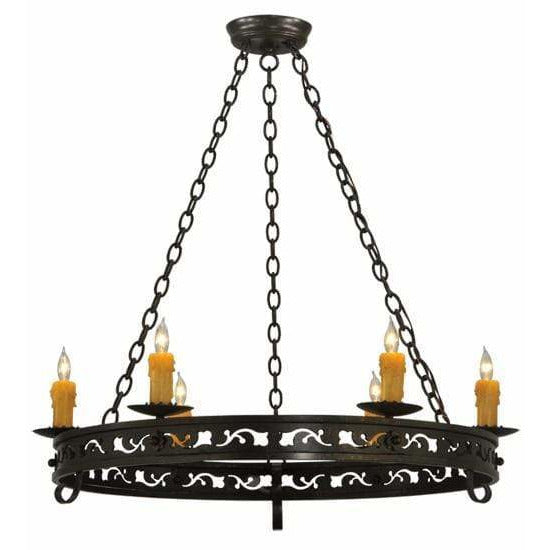 2nd Ave Lighting Chandeliers Gilded Tobacco / Glass Fabric Idalight Sagebrush Chandelier By 2nd Ave Lighting 131389
