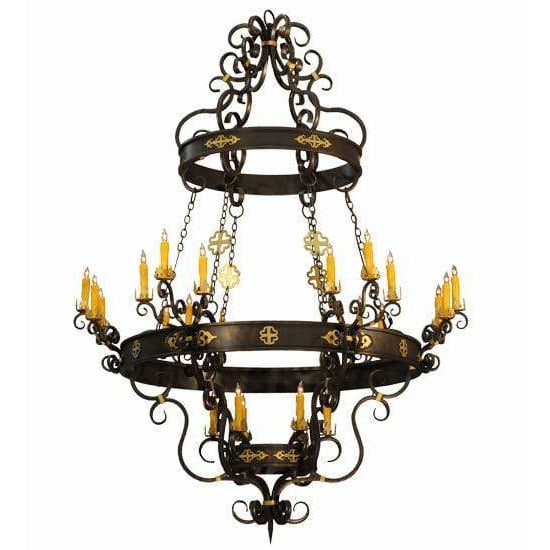 2nd Ave Lighting Chandeliers Gilded Tobacco / Gold / Glass Fabric Idalight Santino Chandelier By 2nd Ave Lighting 116669