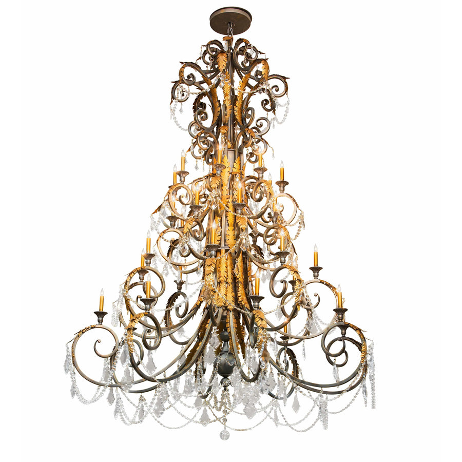 2nd Ave Lighting Chandeliers French Bronze / Crystal Serratina Chandelier By 2nd Ave Lighting 213272