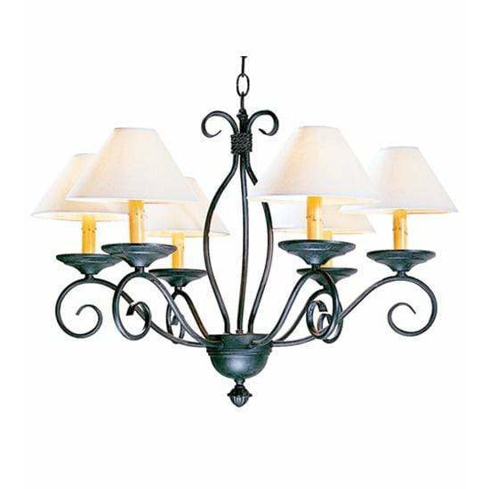 2nd Ave Lighting Chandeliers Antique Iron Gate / Ivory Textrene Sienna Chandelier By 2nd Ave Lighting 117670