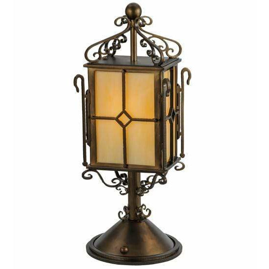 2nd Ave Lighting Lamps Antique Copper / Beige Glass / Glass Fabric Idalight Standford Lamps By 2nd Ave Lighting 145795