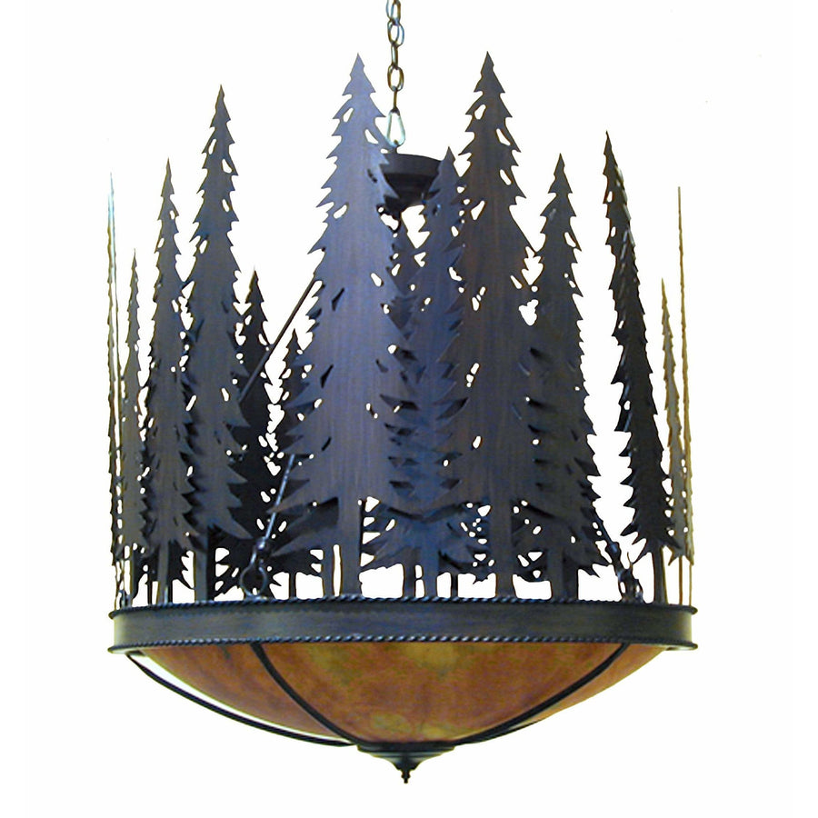 2nd Ave Lighting Inverted Pendants Rustic Iron / Sahara Taupe Idalight Tall Pines Inverted Pendant By 2nd Ave Lighting 140717