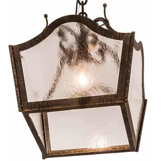 2nd Ave Lighting Pendants English Bronze / Clear Seeded Glass / Glass Fabric Idalight Terena Pendant By 2nd Ave Lighting 195755