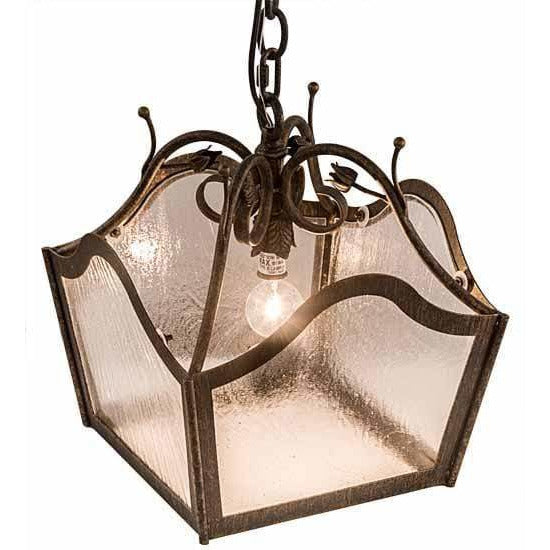 2nd Ave Lighting Pendants English Bronze / Clear Seeded Glass / Glass Fabric Idalight Terena Pendant By 2nd Ave Lighting 195755