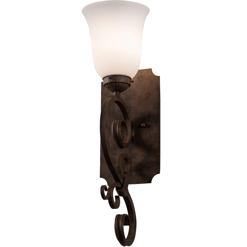 2nd Ave Lighting One Light Antique Rust / Etched White Opal / Glass Thierry One Light By 2nd Ave Lighting 218111