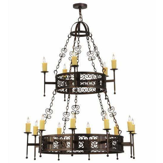 2nd Ave Lighting Chandeliers Gilded Tobacco / Glass Fabric Idalight Toscano Chandelier By 2nd Ave Lighting 115334