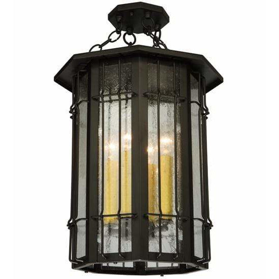 2nd Ave Lighting Pendants Oil Rubbed Bronze / Clear Seeded Art Glass / Glass Fabric Idalight West Albany Pendant By 2nd Ave Lighting 120513