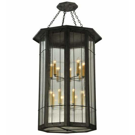 2nd Ave Lighting Pendants Antique Iron Gate / Clear Seeded Glass / Glass Fabric Idalight West Albany Pendant By 2nd Ave Lighting 131145