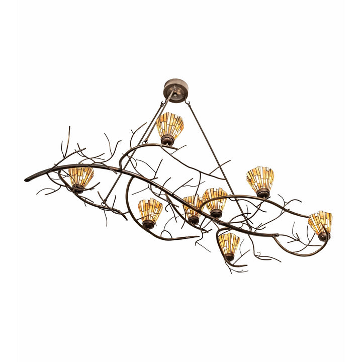 2nd Ave Lighting Chandeliers Timeless Bronze And Dark Burnished Antique Copper / Jadestone / Stone Winter Solstice Chandelier By 2nd Ave Lighting 218102