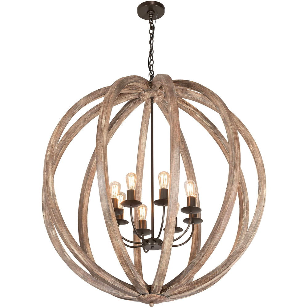 2nd Ave Lighting Pendants Bronze And Oak Barrel Stave Woodward Pendant By 2nd Ave Lighting 218452