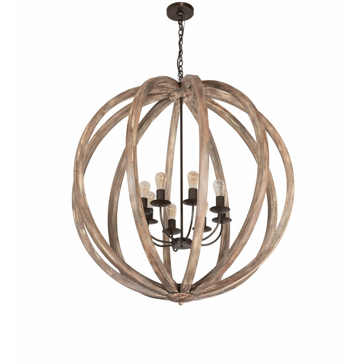 2nd Ave Lighting Pendants Bronze And Oak Barrel Stave Woodward Pendant By 2nd Ave Lighting 218452