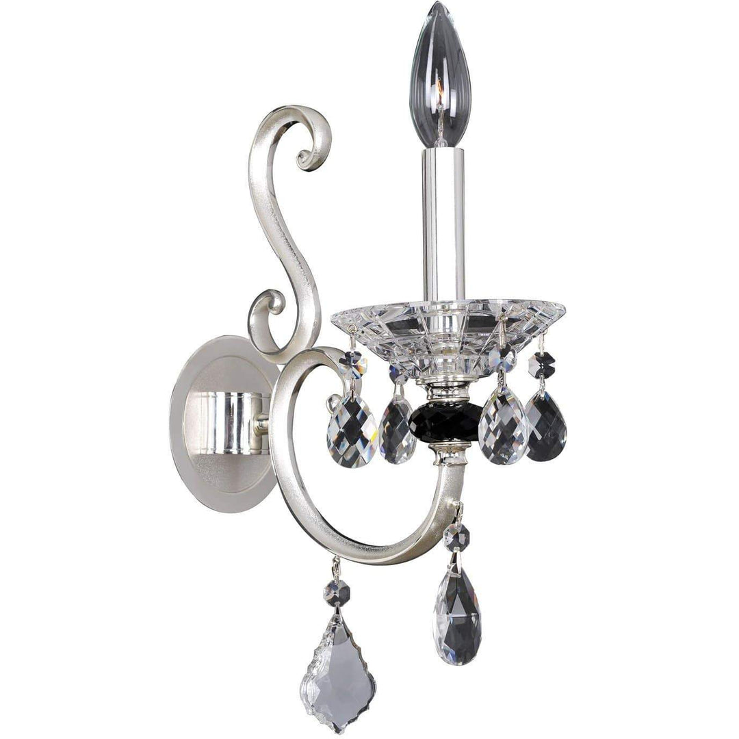 Allegri by Kalco Lighting Wall Sconces Two Tone Silver / Firenze Clear Bedetti 1 Light Wall Bracket From Allegri by Kalco Lighting 10164