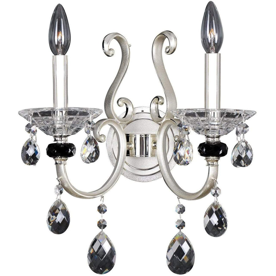 Allegri by Kalco Lighting Wall Sconces Two Tone Silver / Firenze Clear Bedetti 2 Light Wall Bracket From Allegri by Kalco Lighting 10165