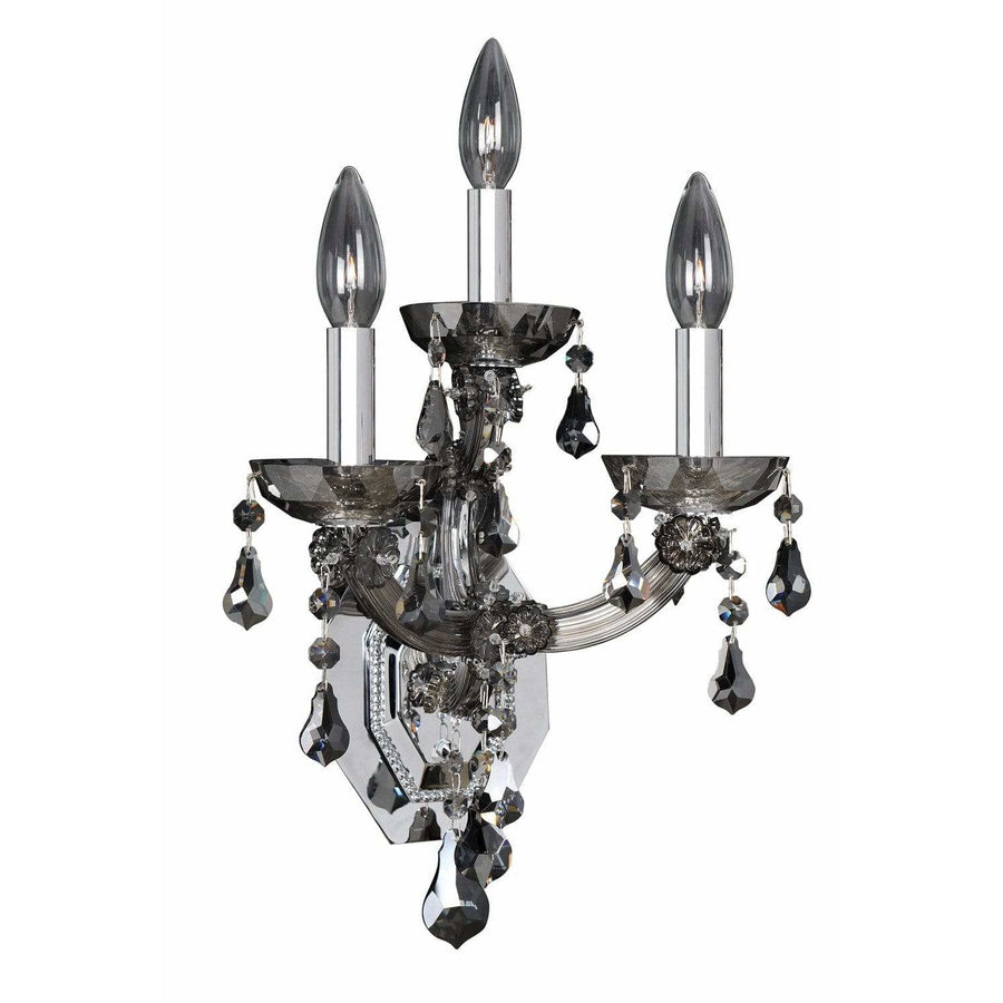 Allegri by Kalco Lighting Wall Sconces Chrome / Firenze Clear Brahms 3 Light Wall Bracket From Allegri by Kalco Lighting 023423