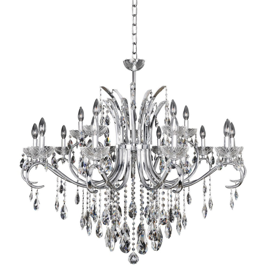 Allegri by Kalco Lighting Chandeliers Chrome / Firenze Clear Catalani 15 Light Chandelier From Allegri by Kalco Lighting 023850