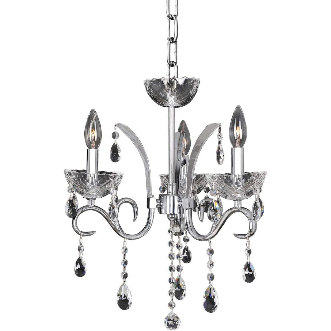 Allegri by Kalco Lighting Chandeliers Chrome / Firenze Clear Catalani 3 Light Chandelier From Allegri by Kalco Lighting 023855