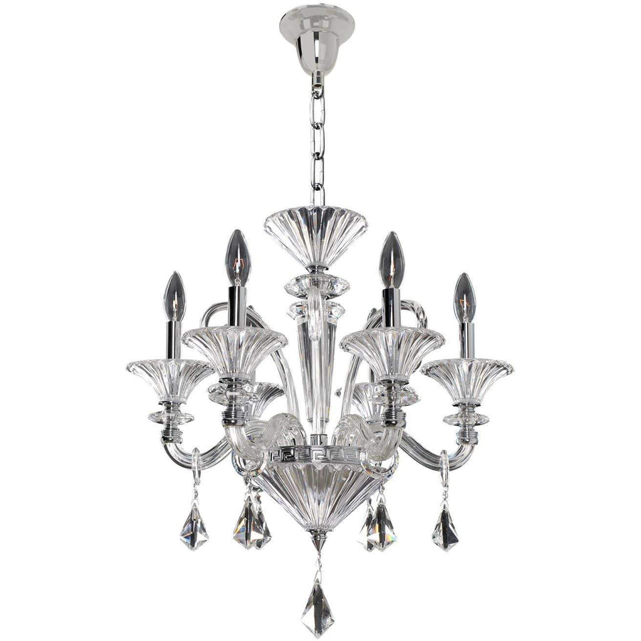 Allegri by Kalco Lighting Chandeliers Chrome / Firenze Clear Chauvet 6 Light Chandelier From Allegri by Kalco Lighting 026950