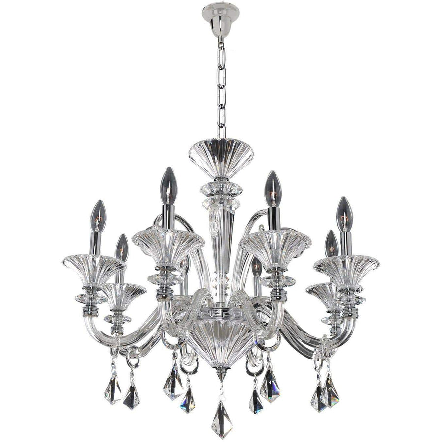 Allegri by Kalco Lighting Chandeliers Chrome / Firenze Clear Chauvet 8 Light Chandelier From Allegri by Kalco Lighting 026951