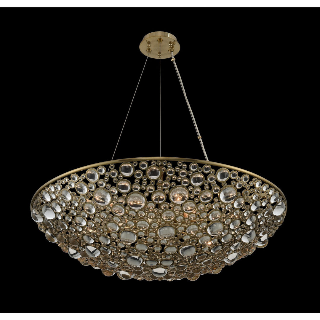 Allegri by Kalco Lighting Pendants Brushed Champagne Gold / Firenze Clear Ciottolo 32 Inch Pendant From Allegri by Kalco Lighting 034251