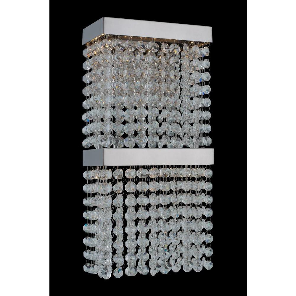 Allegri by Kalco Lighting Wall Sconces Chrome / Clear Firenze Cortina 7 Inch LED Wall Sconce From Allegri by Kalco Lighting 036221