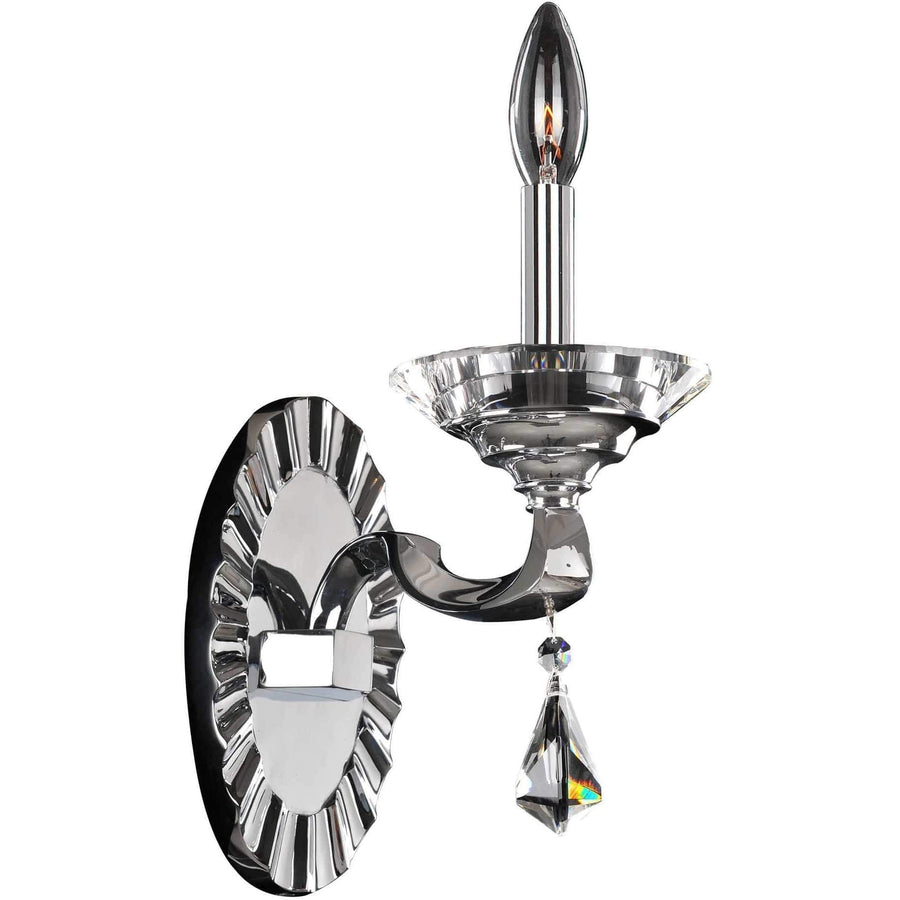 Allegri by Kalco Lighting Wall Sconces Chrome / Firenze Clear Cosimo 1 Light Wall Bracket From Allegri by Kalco Lighting 027720